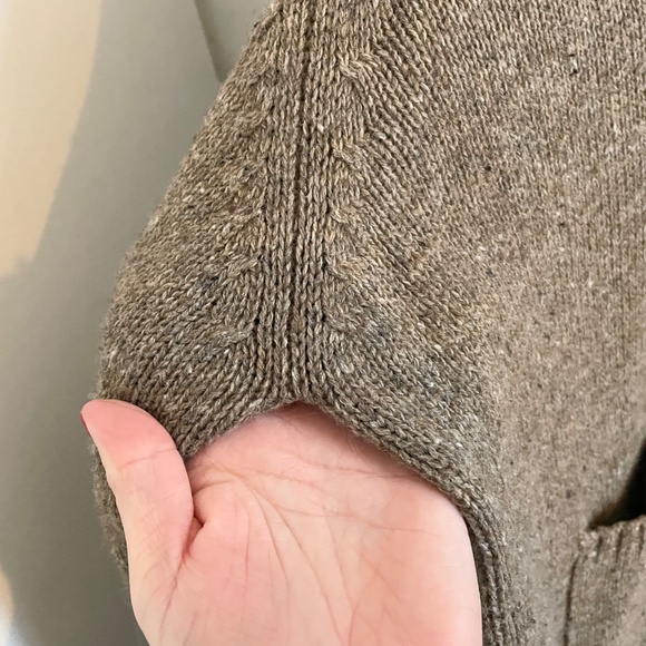 Vintage Men’s Cardigan Shawl collar Kurt Cobain Brown Elbow patches Wool XXL - Picture 11 of 16